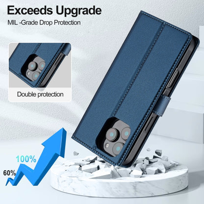 For iPhone 16 Pro Max LC.IMEEKE L2 Series Detachable Magsafe PU Phone Case with Lanyard(Blue) - iPhone 16 Pro Max Cases by LC.IMEEKE | Online Shopping UK | buy2fix