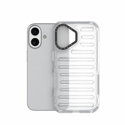 For iPhone 16 High Transparency TPU Hybrid PC Airbag Phone Case(Transparent) - iPhone 16 Cases by buy2fix | Online Shopping UK | buy2fix