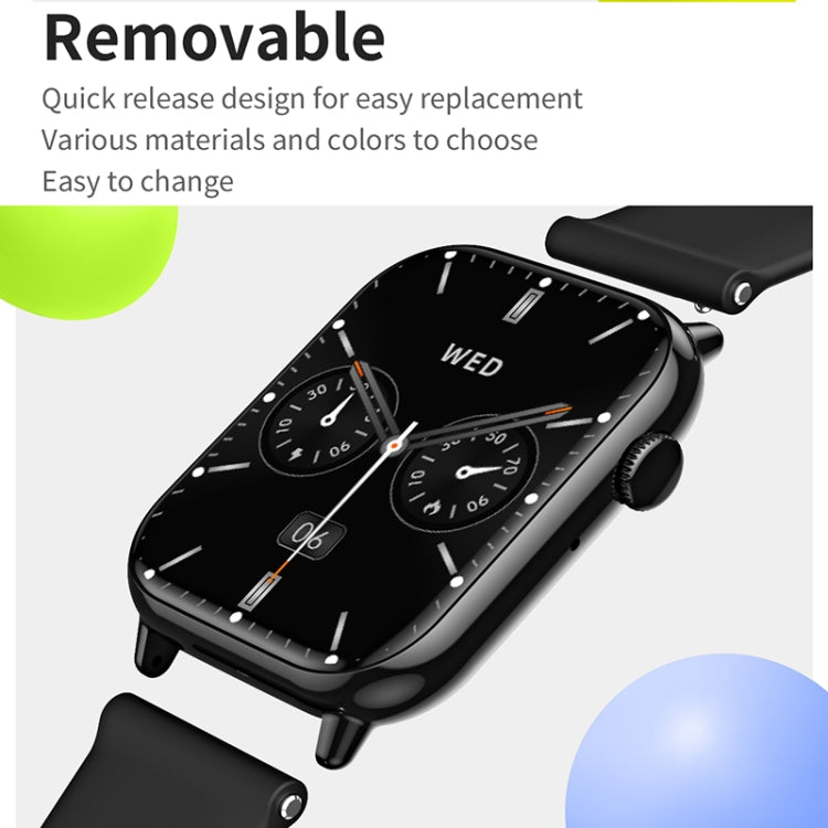 HD15 1.75 inch Silicone Strap IP68 Waterproof Smart Watch, Support Sedentary Reminder / Sleep Monitoring(Silver) - Smart Watches by buy2fix | Online Shopping UK | buy2fix