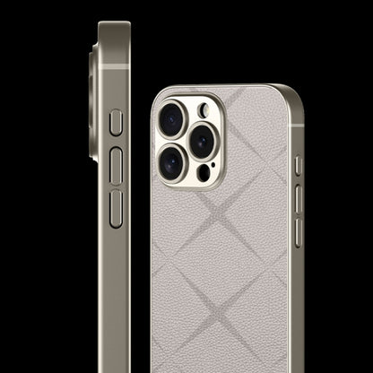 For iPhone 16 Pro GKK Asterism Metal Paint Skin Feel Leather Full Coverage Phone Case(Titanium Grey) - iPhone 16 Pro Cases by GKK | Online Shopping UK | buy2fix