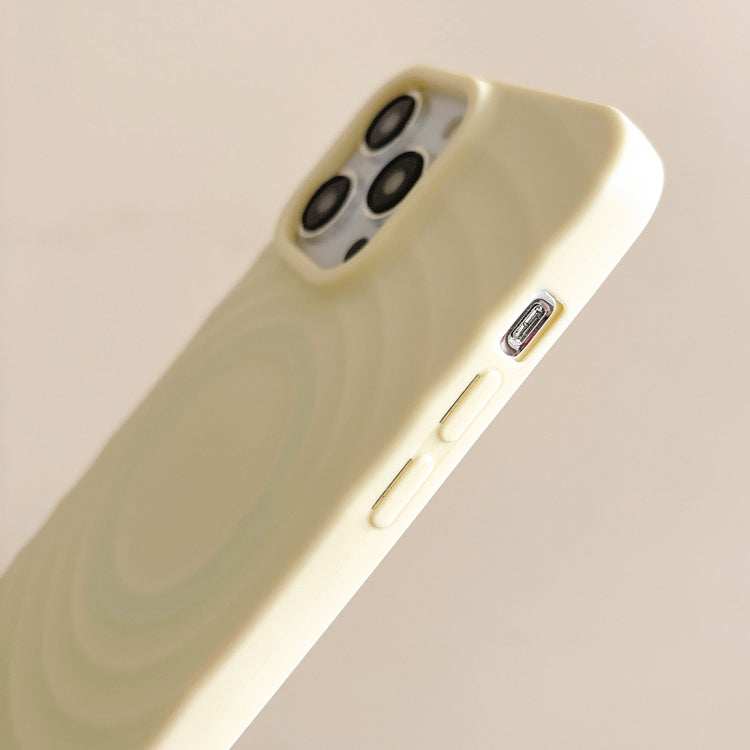 For iPhone 16 Pro Frosted Wave Texture MagSafe Magnetic TPU Phone Case(White) - iPhone 16 Pro Cases by buy2fix | Online Shopping UK | buy2fix