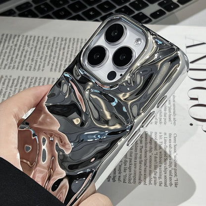 For iPhone 16 Pro Max Water Ripple Electroplating Paint TPU Phone Case(Bright Silver) - iPhone 16 Pro Max Cases by buy2fix | Online Shopping UK | buy2fix