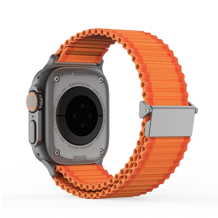 For Apple Watch Series 7 45mm DUX DUCIS YC Series Ocean Nylon Watch Band(Orange) - Watch Bands by DUX DUCIS | Online Shopping UK | buy2fix