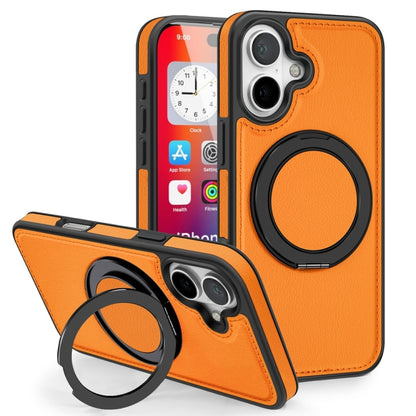 For iPhone 16 Yashi 360 Degree Rotating MagSafe Holder Phone Case(Orange) - iPhone 16 Cases by buy2fix | Online Shopping UK | buy2fix