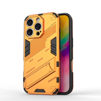 For iPhone 16 Pro Max Punk Armor 2 in 1 PC + TPU Phone Case with Holder(Orange) - iPhone 16 Pro Max Cases by buy2fix | Online Shopping UK | buy2fix