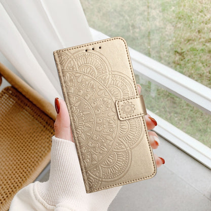 For Motorola Moto G Stylus 5G 2024 Flower Embossed Leather Phone Case(Gold) - Motorola Cases by buy2fix | Online Shopping UK | buy2fix