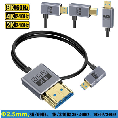 60cm Coaxial Micro HDMI to HDMI 8K UHD 48Gbps Video Connection Cable, Style:Straight Head - Cable by buy2fix | Online Shopping UK | buy2fix