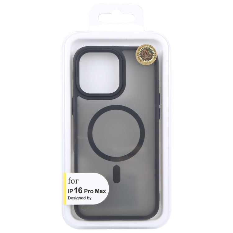 For iPhone 16 Pro Max GEBEI Skin Feel MagSafe Magnetic Phone Case(Black) - iPhone 16 Pro Max Cases by GEBEI | Online Shopping UK | buy2fix