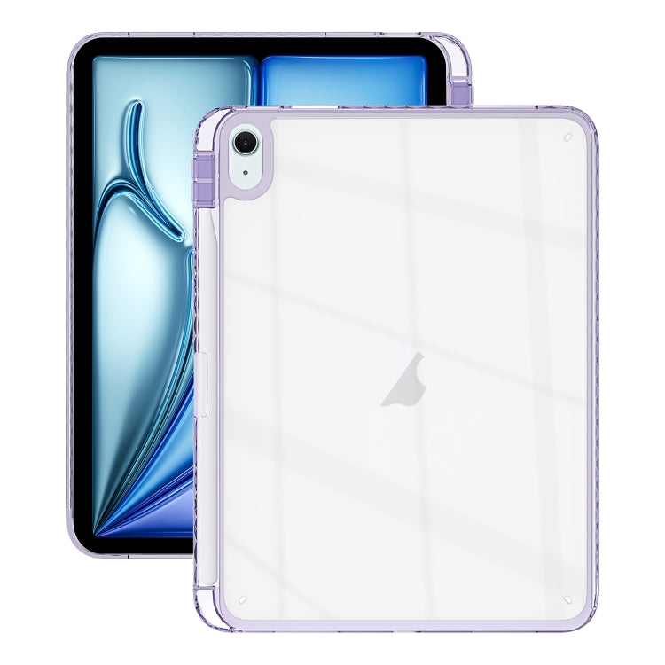 For iPad Air 11 2024 / 2022 10.9 Acrylic Hybrid TPU Tablet Case with Pen Slot(Purple) - iPad Air 11 2024 Cases by buy2fix | Online Shopping UK | buy2fix