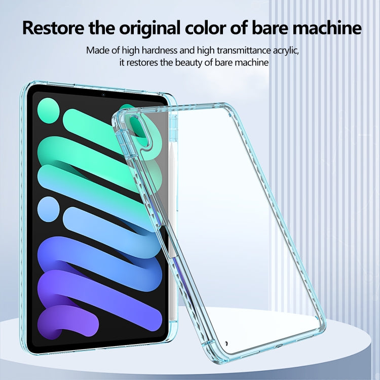 For iPad Air 13 2024 / Pro 12.9 2022 Acrylic Hybrid TPU Tablet Case with Pen Slot(Light Blue) - iPad Air 13 2024 Cases by buy2fix | Online Shopping UK | buy2fix