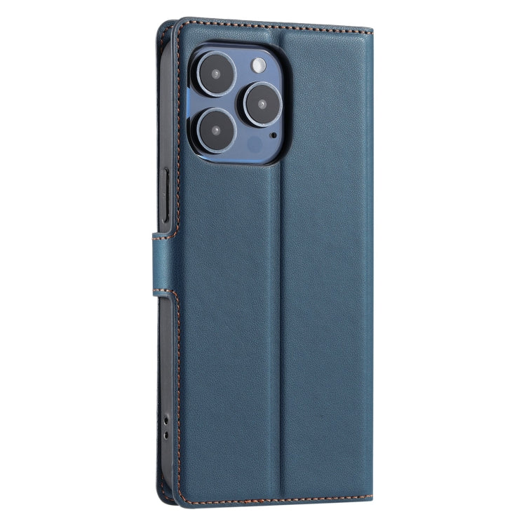 For iPhone 16 Pro Voltage Ultra-thin Dot Leather Phone Case(Blue) - iPhone 16 Pro Cases by buy2fix | Online Shopping UK | buy2fix