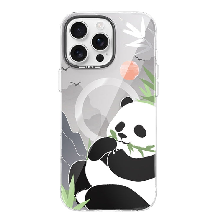 For iPhone 16 Pro Max TGVIS Grace Series MagSafe Magnetic Phone Case(Panda) - iPhone 16 Pro Max Cases by TGVIS | Online Shopping UK | buy2fix