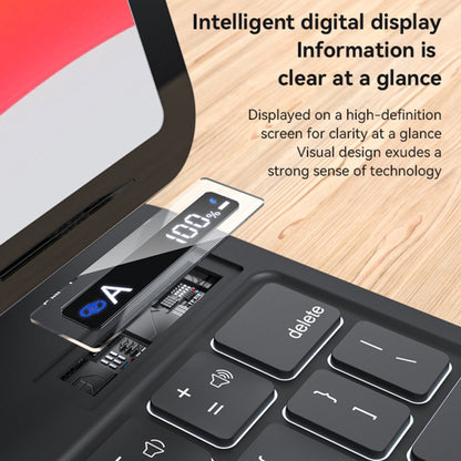 For iPad Pro 12.9 2020 / 2018 Yesido Dual-sided Clip Digital Display Magnetic Keyboard Leather Case(Black) - For iPad Pro by Yesido | Online Shopping UK | buy2fix