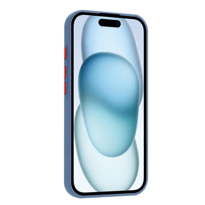 For iPhone 16 Pro Skin Feel Card Contrast Color Button TPU Phone Case(Sky Blue) - iPhone 16 Pro Cases by buy2fix | Online Shopping UK | buy2fix