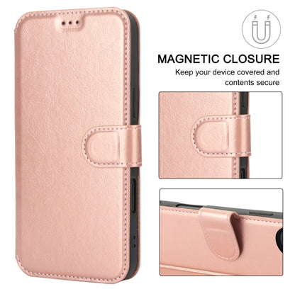 For iPhone 16 Plus Shockproof PU + TPU Leather Phone Case(Rose Gold) - iPhone 16 Plus Cases by buy2fix | Online Shopping UK | buy2fix