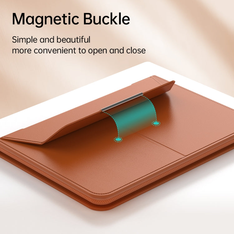 Multifunctional Laptop PU Magnetic Stand Split Liner Bag with Mouse Pad Function, Size:15 inch(Rose Gold) - 15 inch by buy2fix | Online Shopping UK | buy2fix