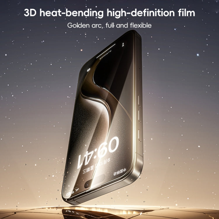 For iPhone 16 Benks Black Gold Series 3D Heat Bending Full Glue Full Coverage HD Tempered Film - iPhone 16 Tempered Glass by Benks | Online Shopping UK | buy2fix