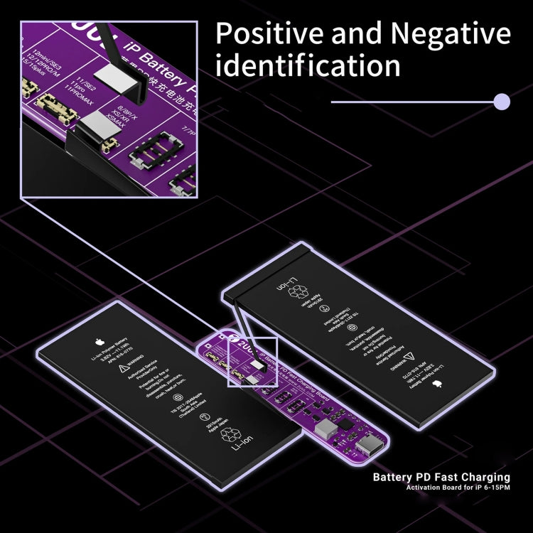 2UUL BT01 PD Fast Charging No-Disassembly Battery Activation Board for iPhone 6 to 15 Pro Max - Test Tools by 2UUL | Online Shopping UK | buy2fix