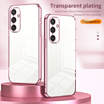 For Samsung Galaxy S25 5G Transparent Plating Fine Hole Phone Case(Silver) - Galaxy S25 5G Cases by buy2fix | Online Shopping UK | buy2fix