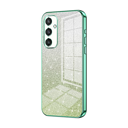 For Samsung Galaxy S25 5G Gradient Glitter Powder Electroplated Phone Case(Green) - Galaxy S25 5G Cases by buy2fix | Online Shopping UK | buy2fix