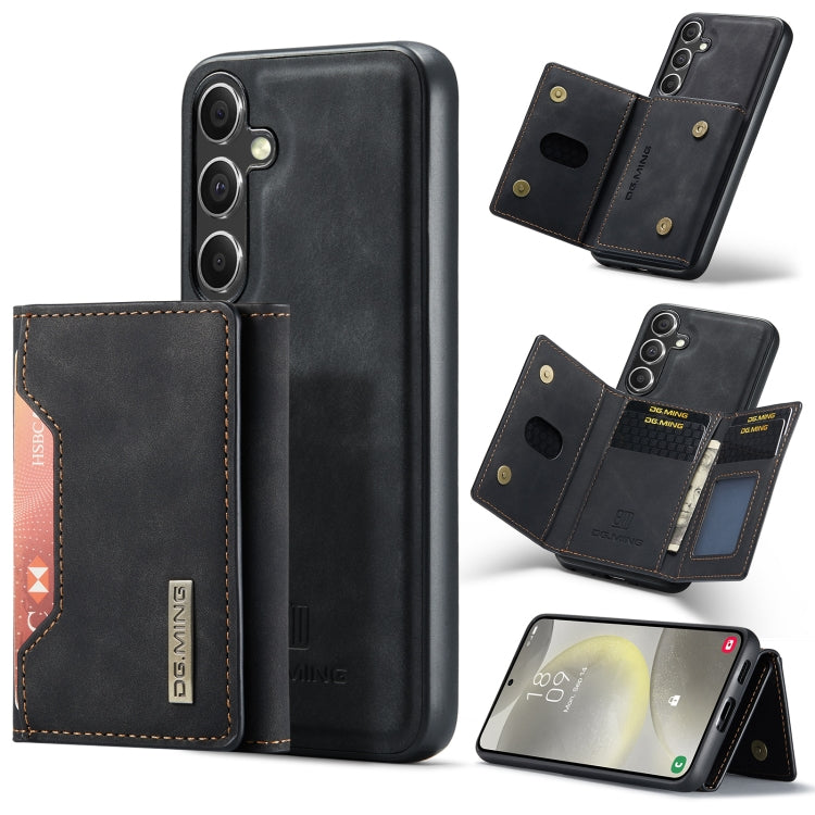 For Samsung Galaxy S24 FE 5G DG.MING M2 Series 3-Fold Multi Card Bag + Magnetic Phone Case(Black) - Galaxy S24 FE 5G Cases by DG.MING | Online Shopping UK | buy2fix