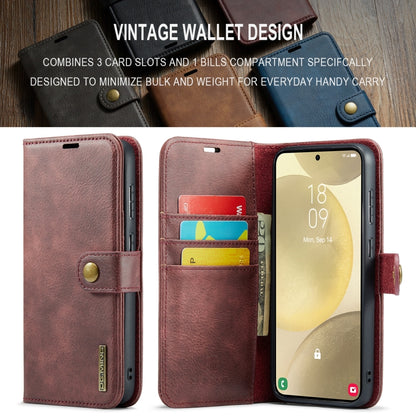 For Samsung Galaxy S24 FE 5G DG.MING Crazy Horse Texture Detachable Magnetic Leather Case(Red) - Galaxy S24 FE 5G Cases by DG.MING | Online Shopping UK | buy2fix