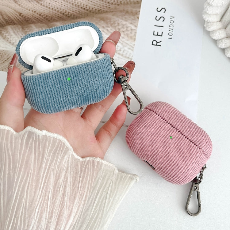 For AirPods 3 Corduroy Cloth Pattern Earphone Protective Case(Khaki) - For AirPods 3 by buy2fix | Online Shopping UK | buy2fix