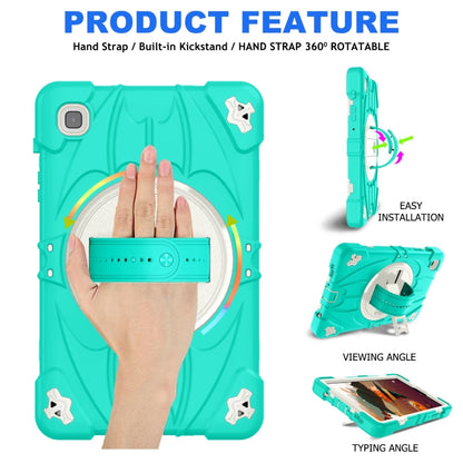 For Samsung Galaxy Tab A7 Lite Bat Hand Grip Turntable Stand Tablet Case(Mint Green White) - Tab A7 Lite T220 / T225 by buy2fix | Online Shopping UK | buy2fix