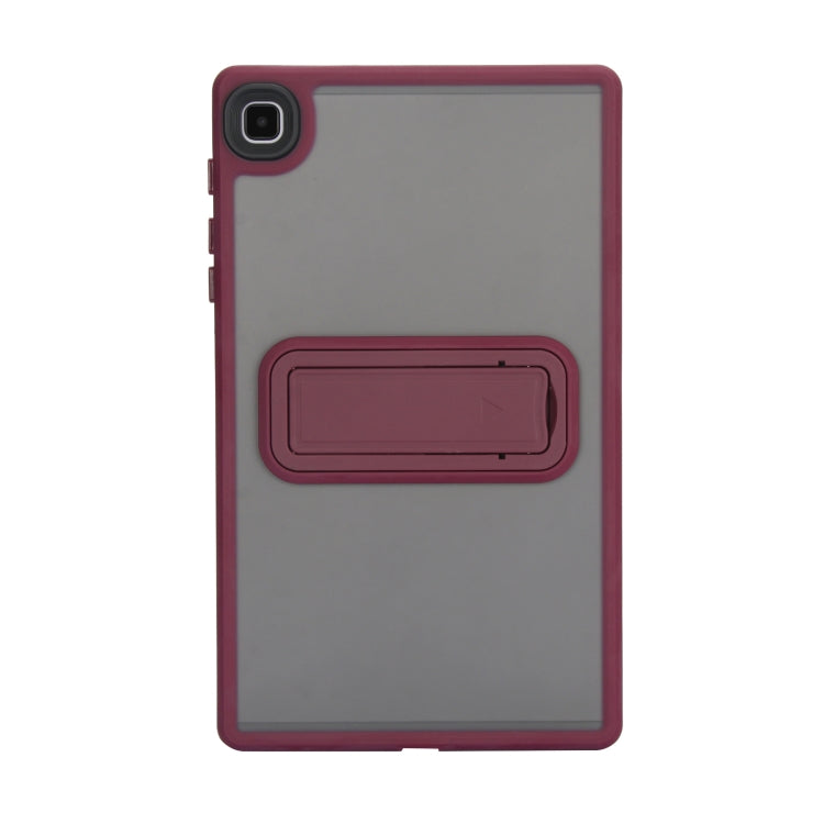 For Samsung Galaxy Tab A9+ Skin Feel Holder PC Hybrid TPU Tablet Case(Wine Red) - Galaxy Tab A9+ by buy2fix | Online Shopping UK | buy2fix