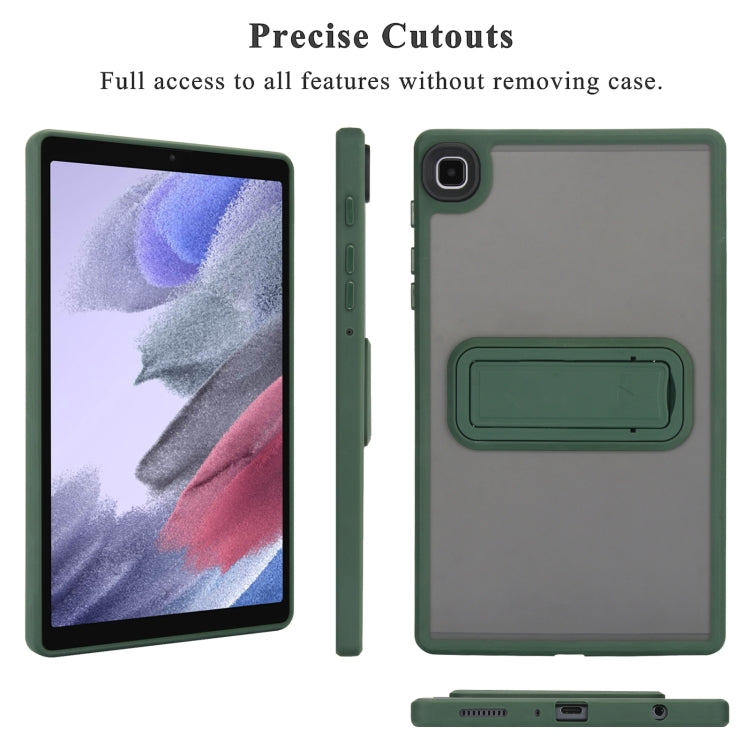 For Samsung Galaxy Tab S6 Lite P610 / P615 Skin Feel Holder PC Hybrid TPU Tablet Case(Dark Green) - Tab S6 Lite P610 / P615 by buy2fix | Online Shopping UK | buy2fix