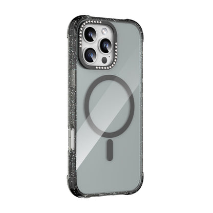 For iPhone 16 Pro Max Mutural Blink Series Glitter Edge MagSafe Magnetic Phone Case(Black) - iPhone 16 Pro Max Cases by Mutural | Online Shopping UK | buy2fix