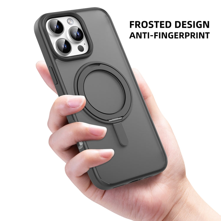 For iPhone 16 Pro Mutural Armor Series MagSafe Magnetic Holder Phone Case(Black) - iPhone 16 Pro Cases by Mutural | Online Shopping UK | buy2fix