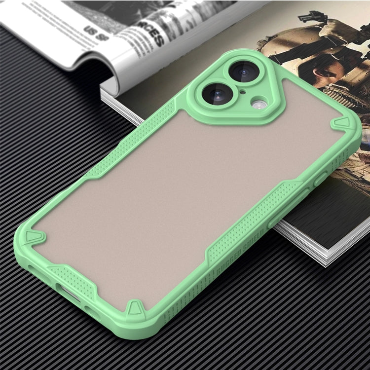 For iPhone 16 Plus Armor Glaze PC Hybrid TPU Phone Case(Green) - iPhone 16 Plus Cases by buy2fix | Online Shopping UK | buy2fix