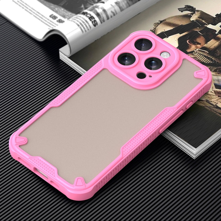 For iPhone 15 Pro Max Armor Glaze PC Hybrid TPU Phone Case(Pink) - iPhone 15 Pro Max Cases by buy2fix | Online Shopping UK | buy2fix