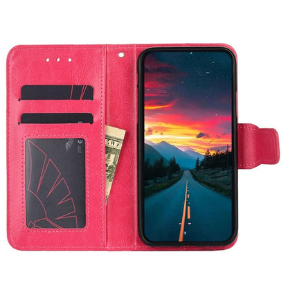 For iPhone 16 Pro Crystal Texture Leather Phone Case(Rose Red) - iPhone 16 Pro Cases by buy2fix | Online Shopping UK | buy2fix