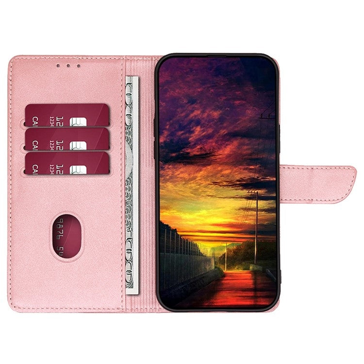 For iPhone 16 Pro Max Calf Texture Buckle Flip Leather Phone Case(Rose Gold) - iPhone 16 Pro Max Cases by buy2fix | Online Shopping UK | buy2fix