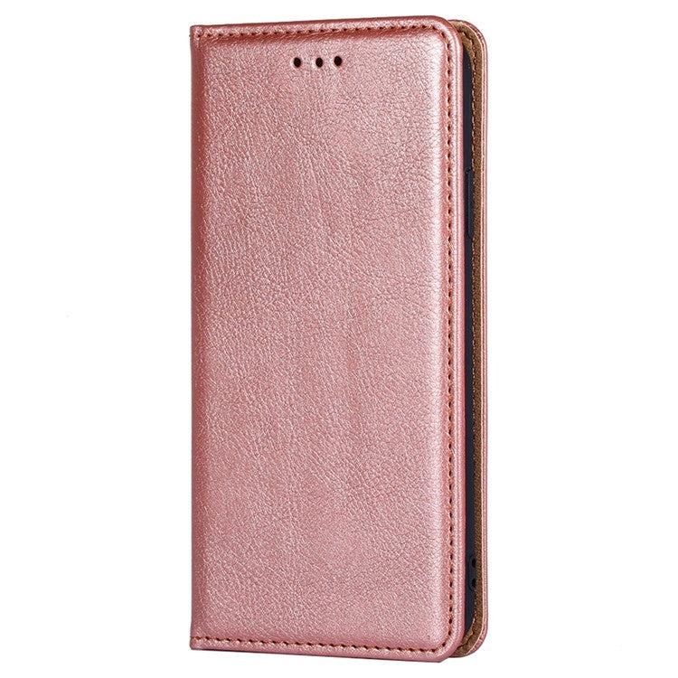 For iPhone 16 Gloss Oil Solid Color Magnetic Leather Phone Case(Rose Gold) - iPhone 16 Cases by buy2fix | Online Shopping UK | buy2fix