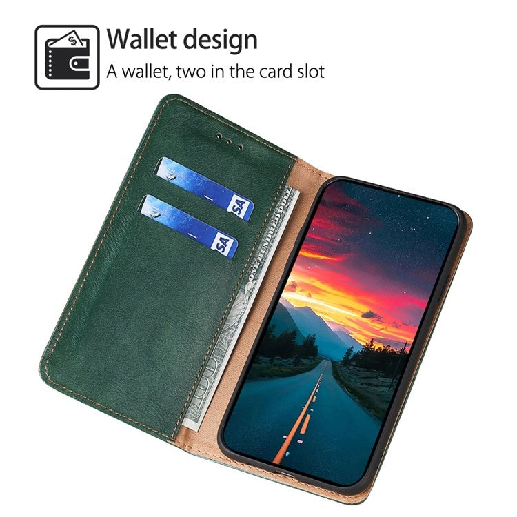 For iPhone 16 Pro Max Gloss Oil Solid Color Magnetic Leather Phone Case(Green) - iPhone 16 Pro Max Cases by buy2fix | Online Shopping UK | buy2fix