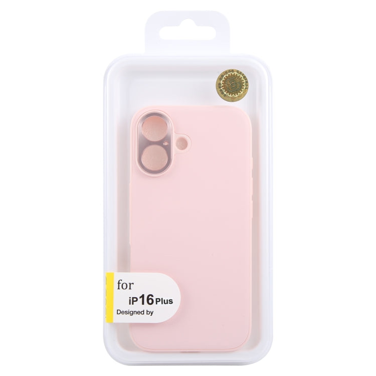 For iPhone 16 Plus GEBEI Plain Leather TPU Hybrid PU Phone Case(Pink) - iPhone 16 Plus Cases by GEBEI | Online Shopping UK | buy2fix