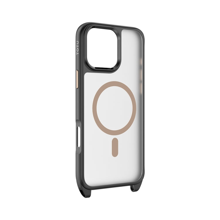 For iPhone 16 Pro Max TOTU PC-26 Skin Feel MagSafe Magnetic Lanyard Hole Phone Case(Gold) - iPhone 16 Pro Max Cases by TOTUDESIGN | Online Shopping UK | buy2fix