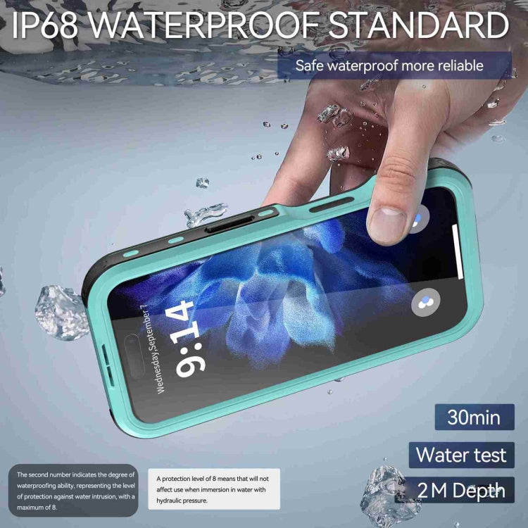 For iPhone 16 RedPepper IP68 Waterproof Triple-proof MagSafe Phone Case(Black Blue) - iPhone 16 Cases by RedPepper | Online Shopping UK | buy2fix