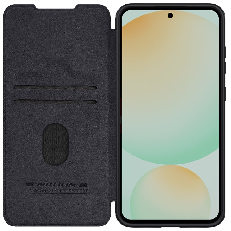 For Samsung Galaxy S24 FE 5G NILLKIN QIN Series Pro Sliding Camera Cover Design Leather Phone Case(Black) - Galaxy S24 FE 5G Cases by NILLKIN | Online Shopping UK | buy2fix