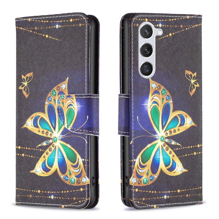 For Samsung Galaxy S25 5G Colored Drawing Pattern Leather Phone Case(Big Butterfly) - Galaxy S25 5G Cases by buy2fix | Online Shopping UK | buy2fix