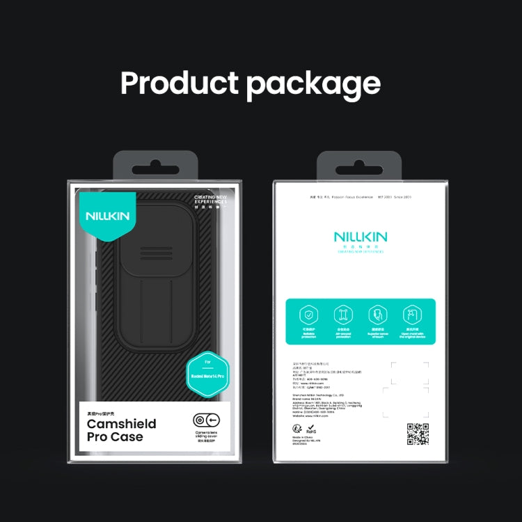 For Redmi Note 14 Pro 5G NILLKIN CamShield Pro PC Phone Case(Black) - Note 14 Pro Cases by NILLKIN | Online Shopping UK | buy2fix