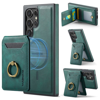 For Samsung Galaxy S23 Ultra 5G DG.MING K1 MagSafe Detachable Wallet RFID Back Cover Phone Case(Green) - Galaxy S23 Ultra 5G Cases by DG.MING | Online Shopping UK | buy2fix