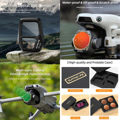 For DJI Air 3S Sunnylife Camera Lens Filter, Filter:3 in 1 CPL ND8 ND16 -  by Sunnylife | Online Shopping UK | buy2fix