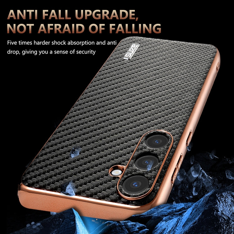 For Samsung Galaxy S25+ 5G AZNS Electroplated Edge Carbon Fiber Texture Phone Case(Green) - Galaxy S25+ 5G Cases by AZNS | Online Shopping UK | buy2fix