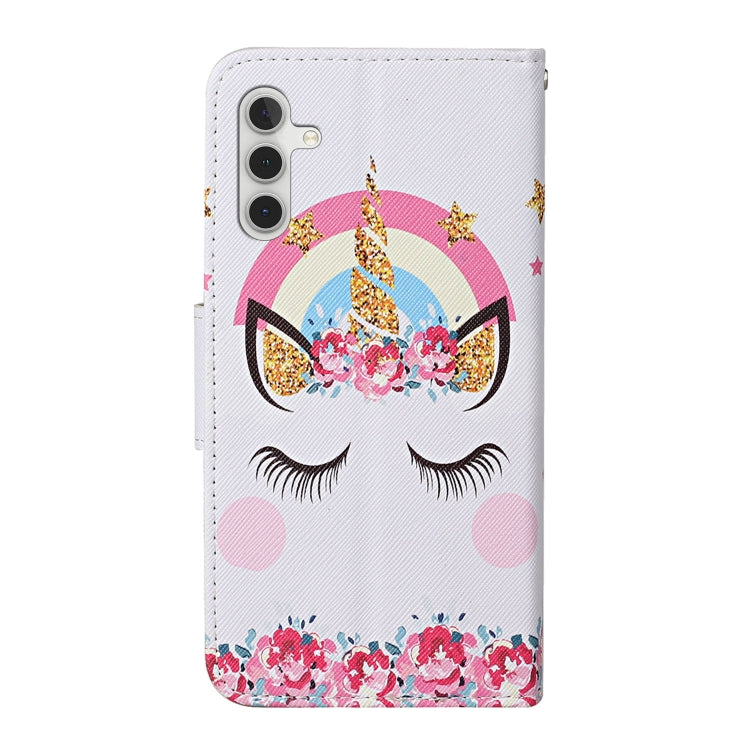 For Samsung Galaxy S25 5G Colored Drawing Pattern Leather Phone Case(Crown) - Galaxy S25 5G Cases by buy2fix | Online Shopping UK | buy2fix