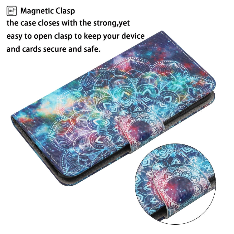 For Samsung Galaxy S25 Ultra 5G Colored Drawing Pattern Leather Phone Case(Star Mandala) - Galaxy S25 Ultra 5G Cases by buy2fix | Online Shopping UK | buy2fix