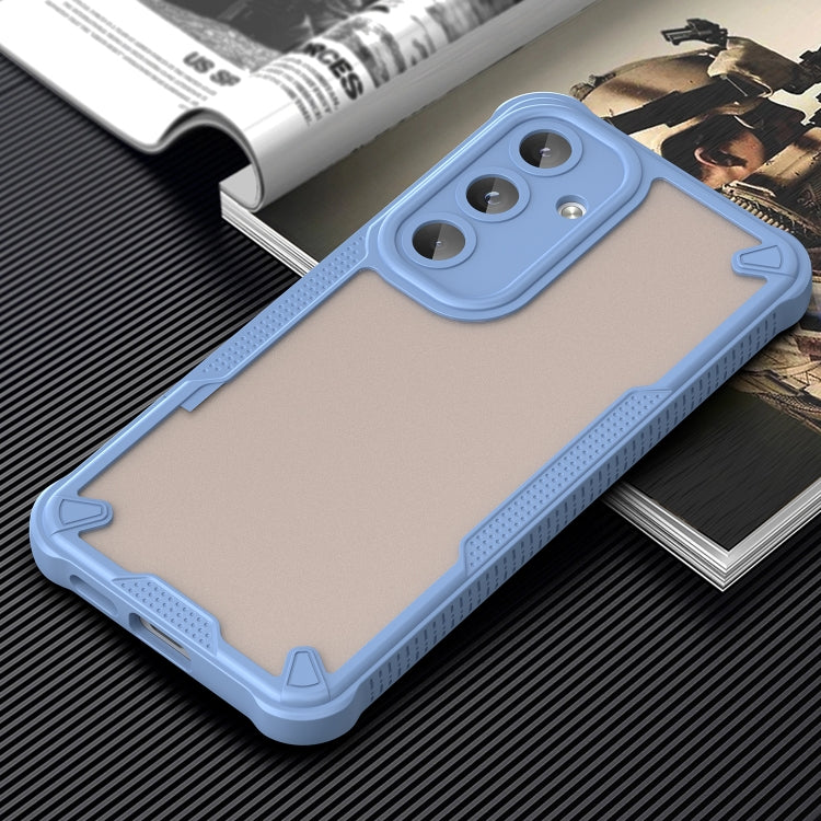 For Samsung Galaxy S25 5G Armor Glaze PC Hybrid TPU Phone Case(Blue) - Galaxy S25 5G Cases by buy2fix | Online Shopping UK | buy2fix